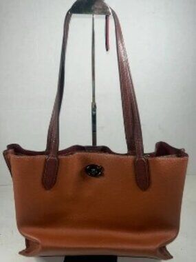 Coach Willow Tote in Colorblock Polished Pebble Leather